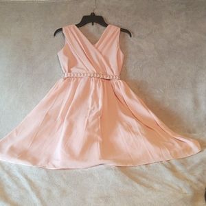 Blush chiffon flower girl dress